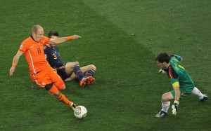 Casillas saves against Robben